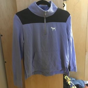 FINAL PRICE DROP VS PINK Light Blue 3/4 ZIP Up